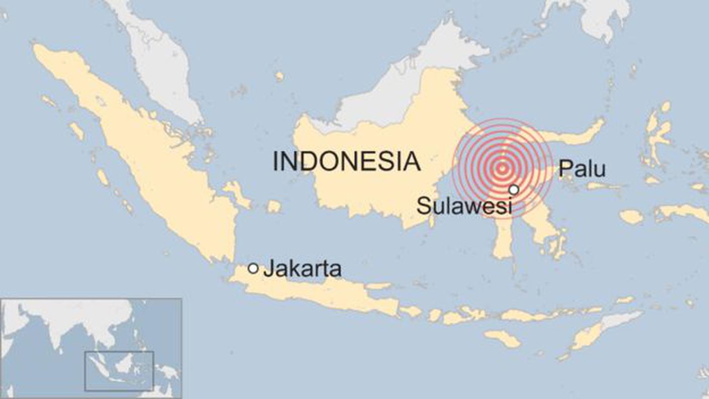 La cartina dell'epicentro del sisma