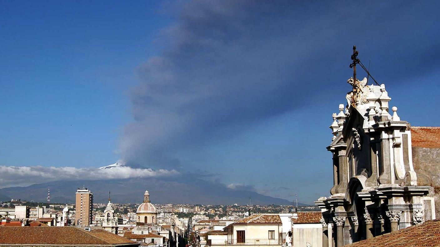 La zona del sisma, vista da Catania