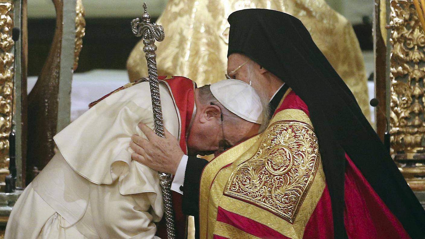 Dialogo ecumenico, con il patriarca Bartomoleo a Istanbul, 2014