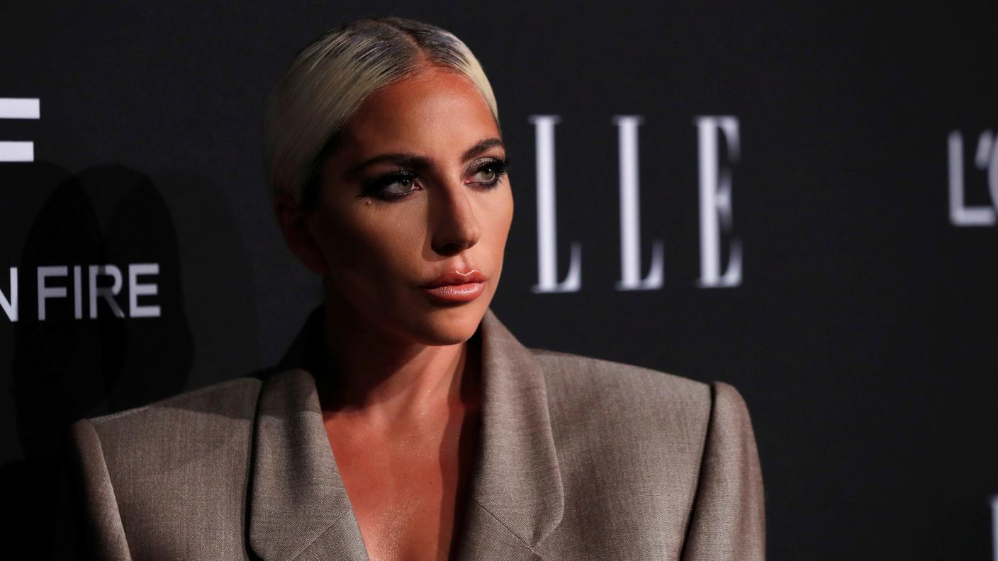 Lady Gaga in un'immagine scattata ieri all'Elle Annual Women