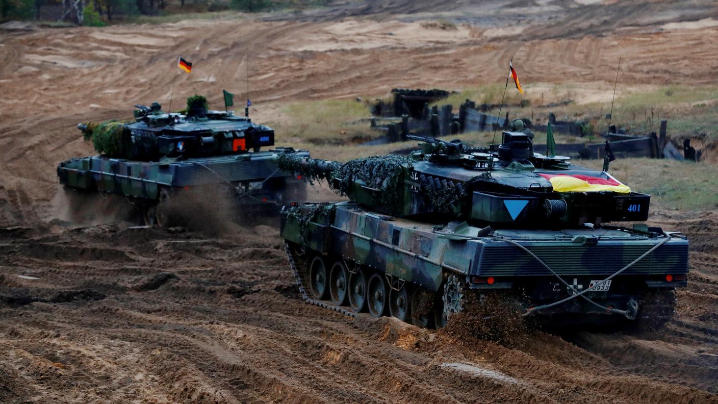 Leopard 2 tedeschi in azione