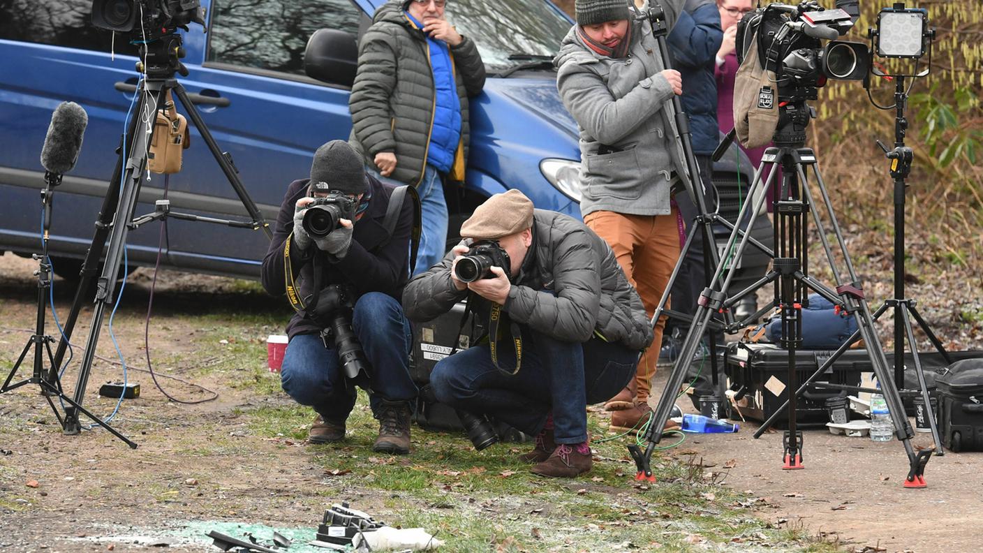 I media sul luogo dell'incidente