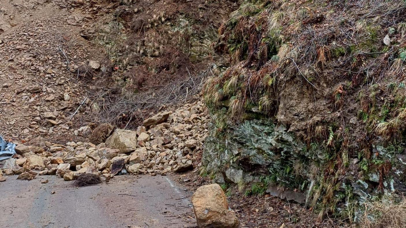 La frana in Val Cavargna