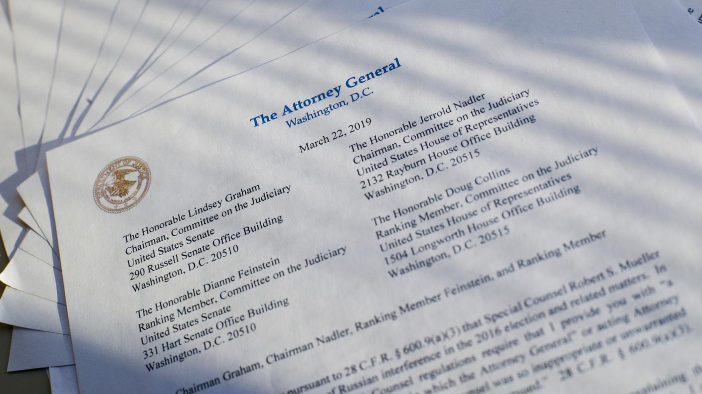 La lettera con cui Barr ha avvisato il Congresso dell'avvenuta consegna