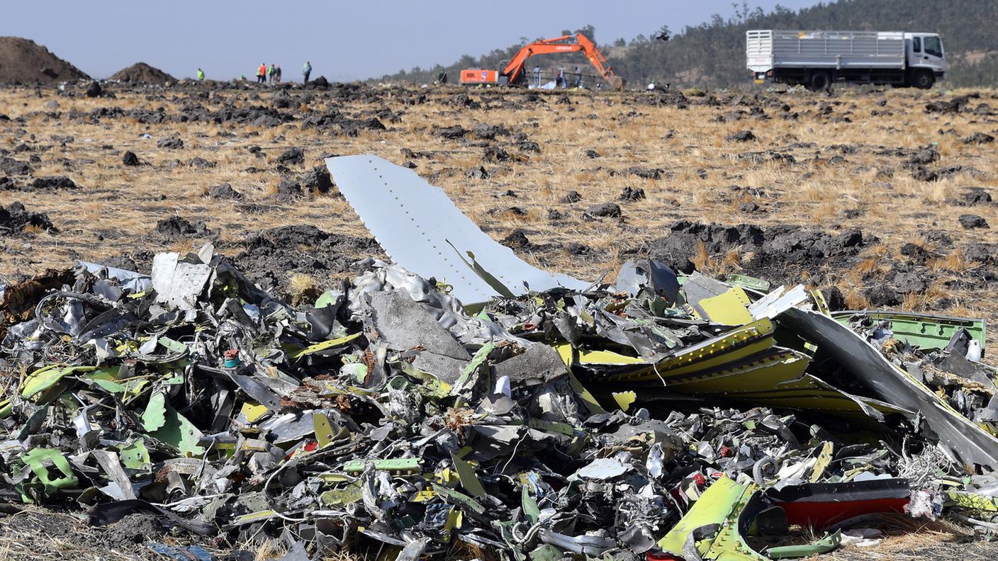 I resti del volo dell'Ethiopian Airlines caduto il 10 marzo 