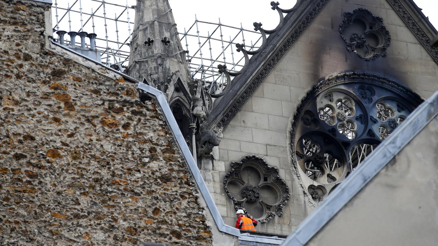 Un'immagine scattata oggi a Parigi