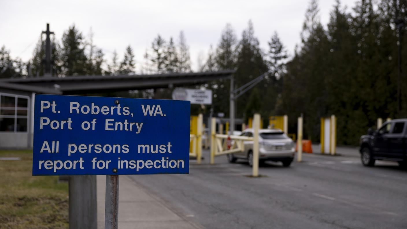 The Point Roberts border crossing checkpoint