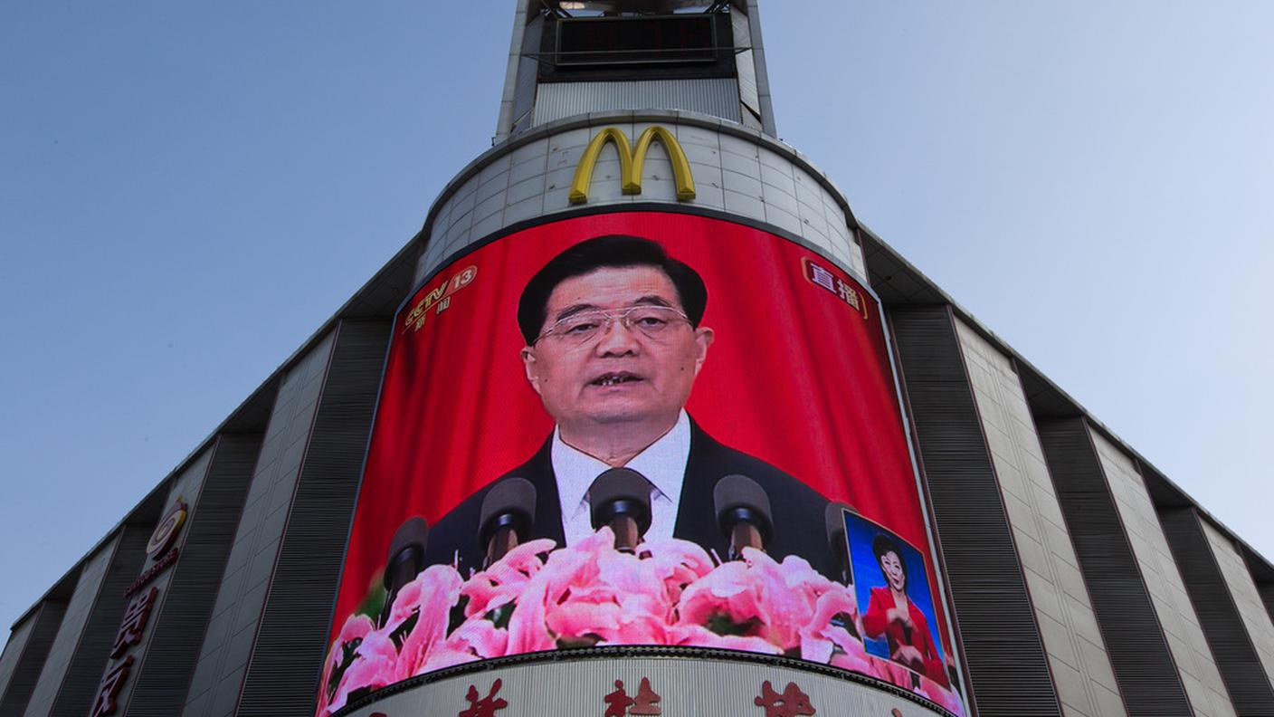 Hu Jintao apre il Congresso del PC 2012, foto keystone