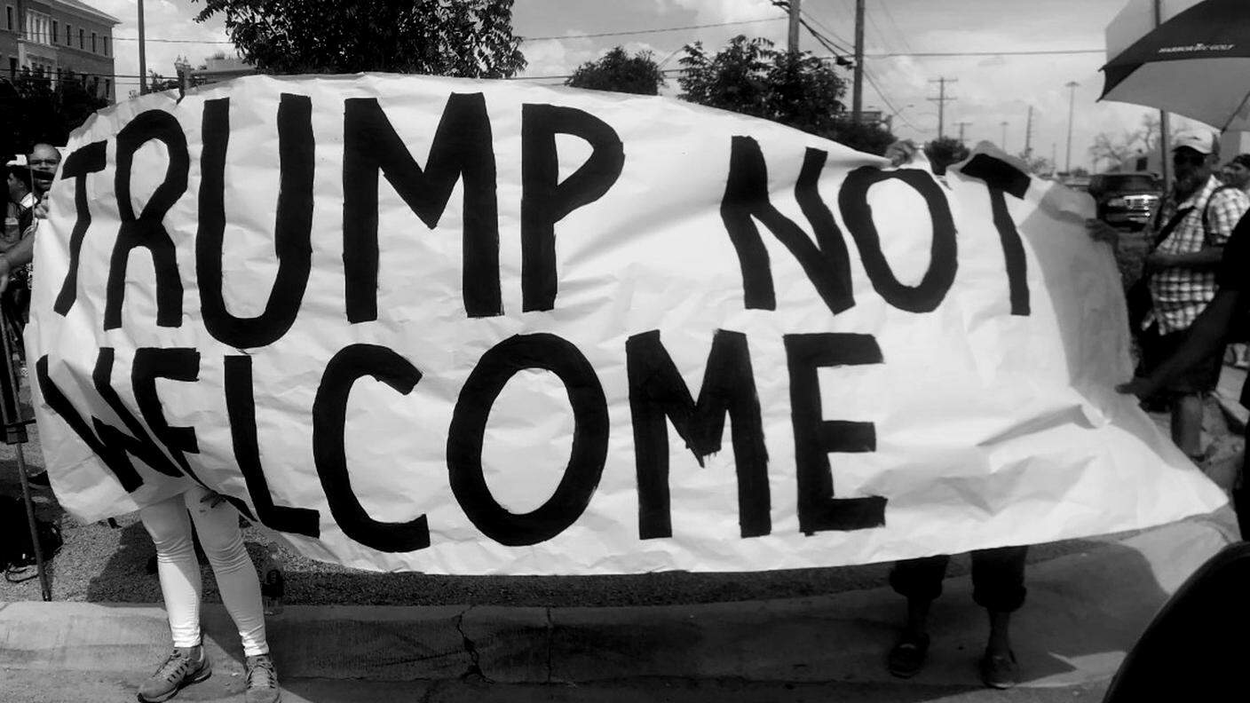 "Trump non sei benvenuto"