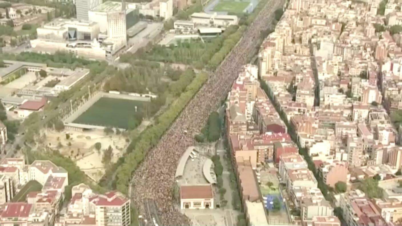 La "Marcia per la liberà" arriva a Barcellona