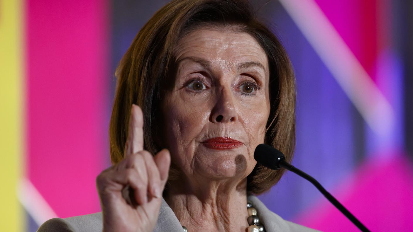 La presidente della Camera dei Rappresentanti Nancy Pelosi 