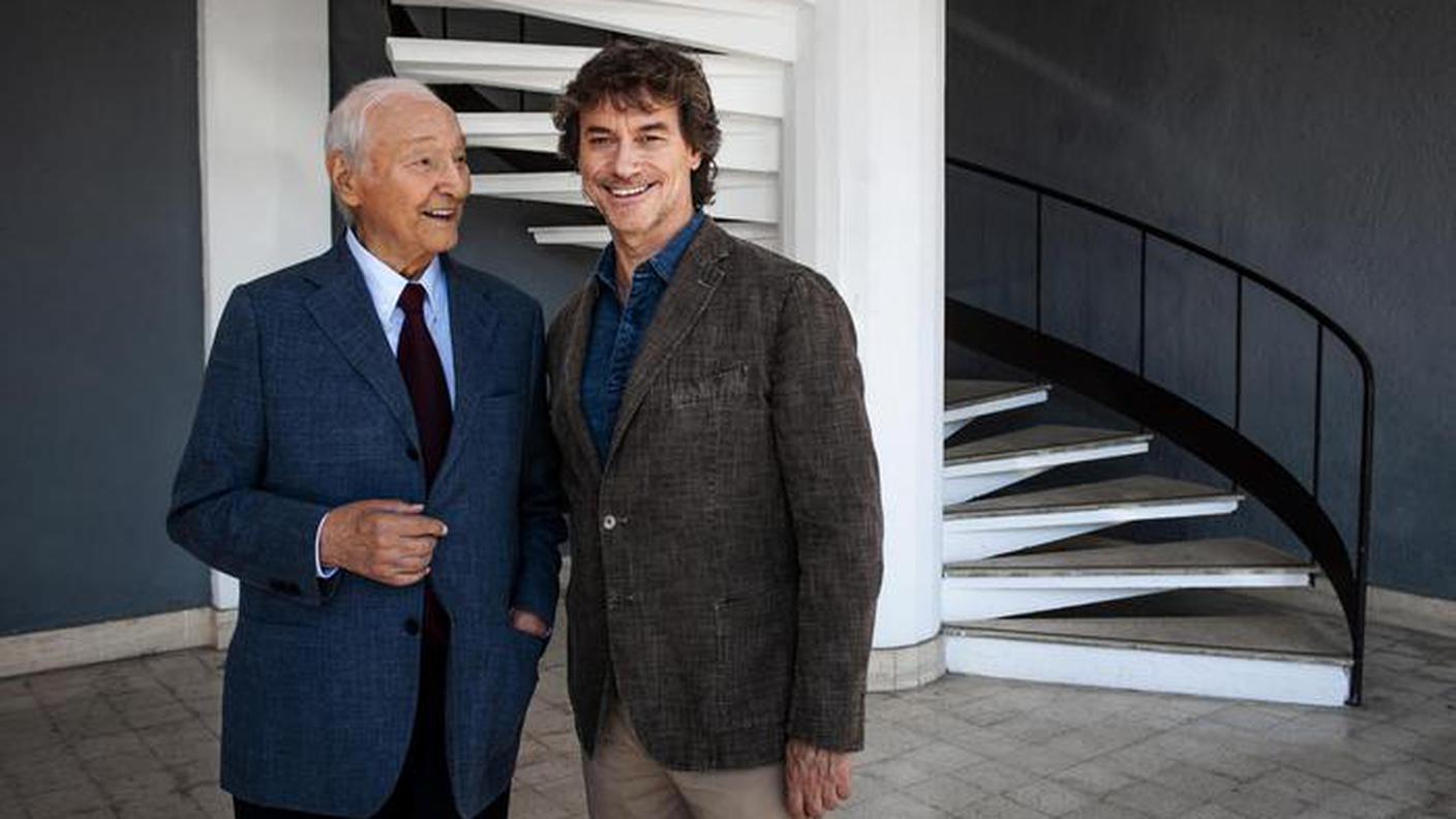 Piero Angela con suo figlio Alberto