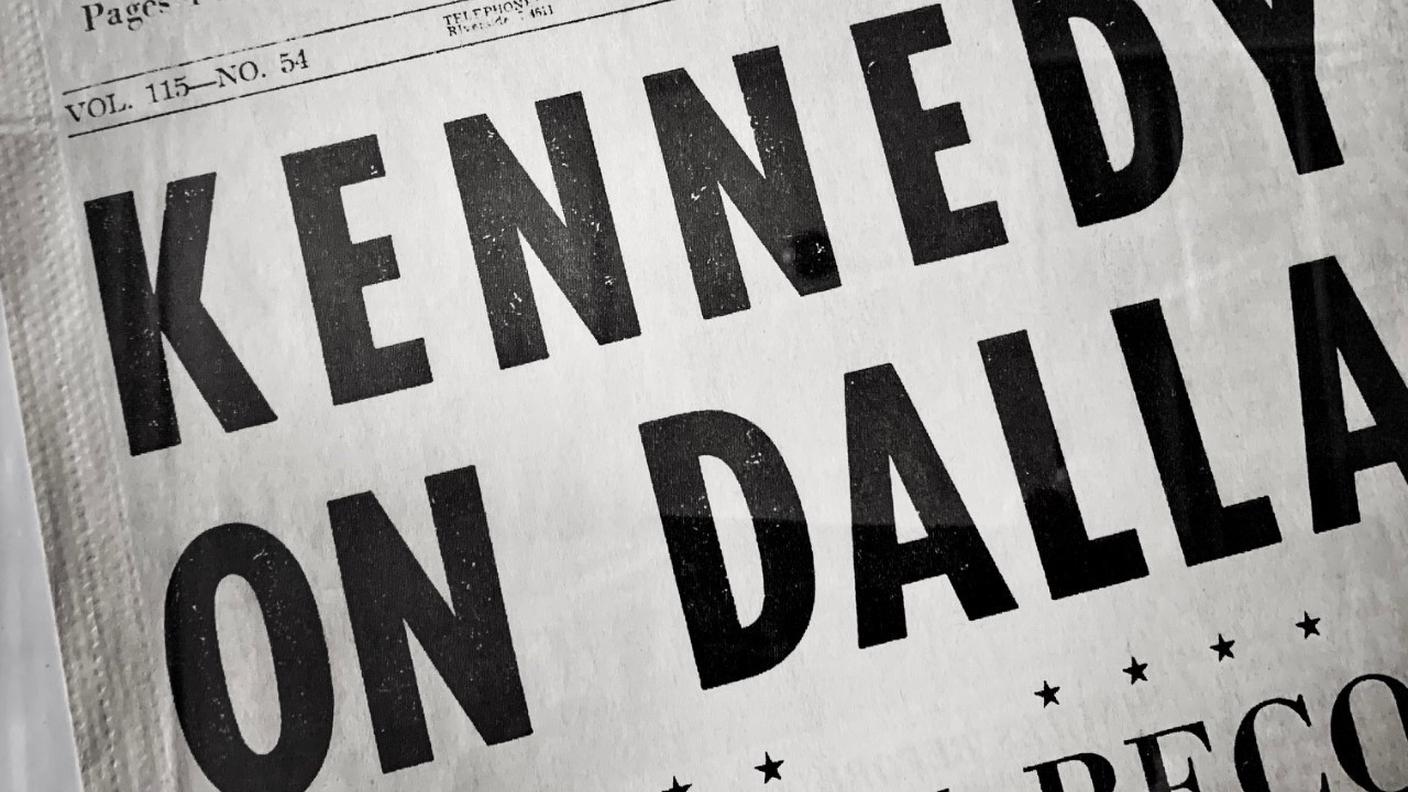 La prima pagina del Dallas Morning News del giorno dopo