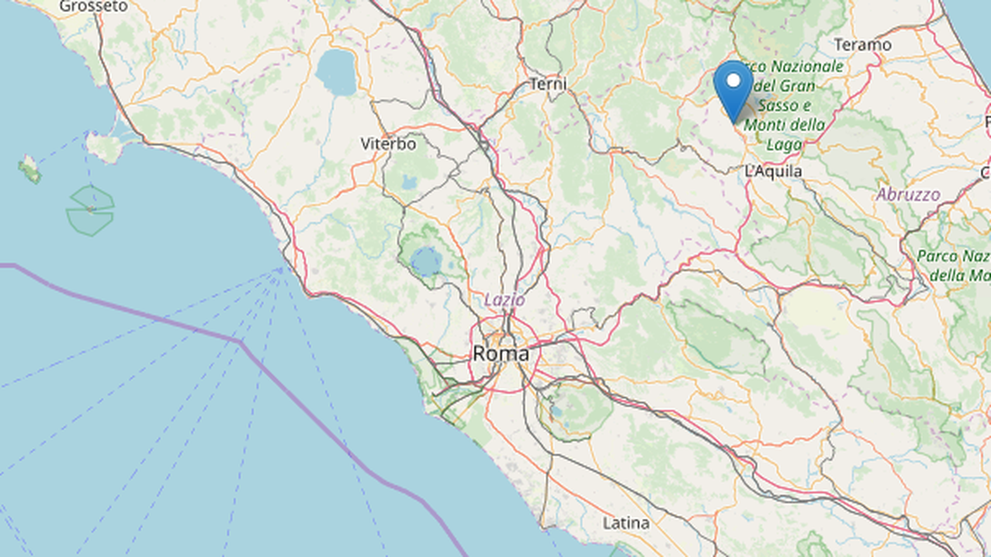 L'epicentro del terremoto