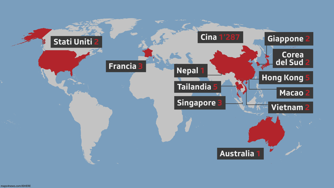 Il virus si diffonde nel mondo