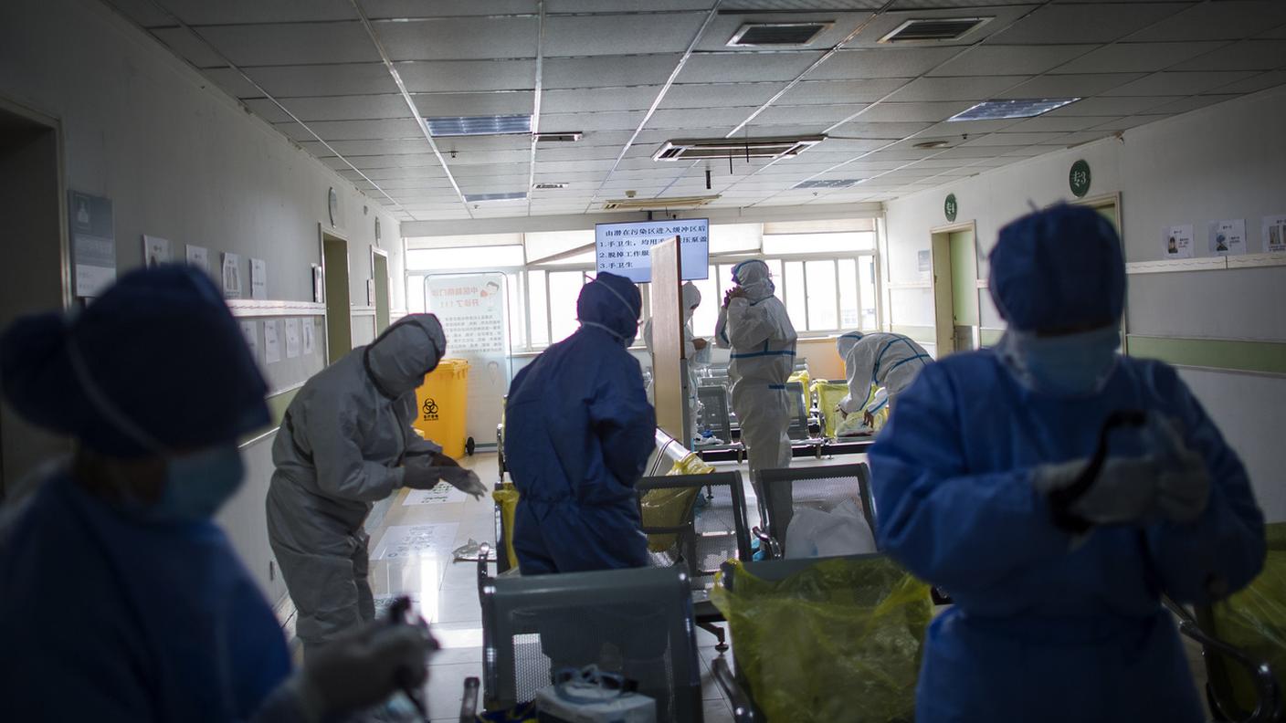 Un reparto di isolamento a Wuhan