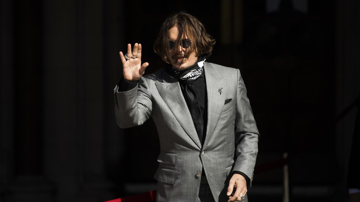 Johnny Depp all'Alta Corte di Londra, nel luglio 2020.