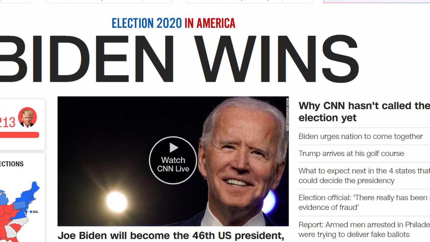 La pagina della CNN