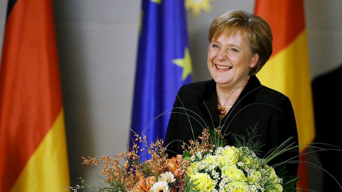 Angela Merkel dopo la vittoria del 2005