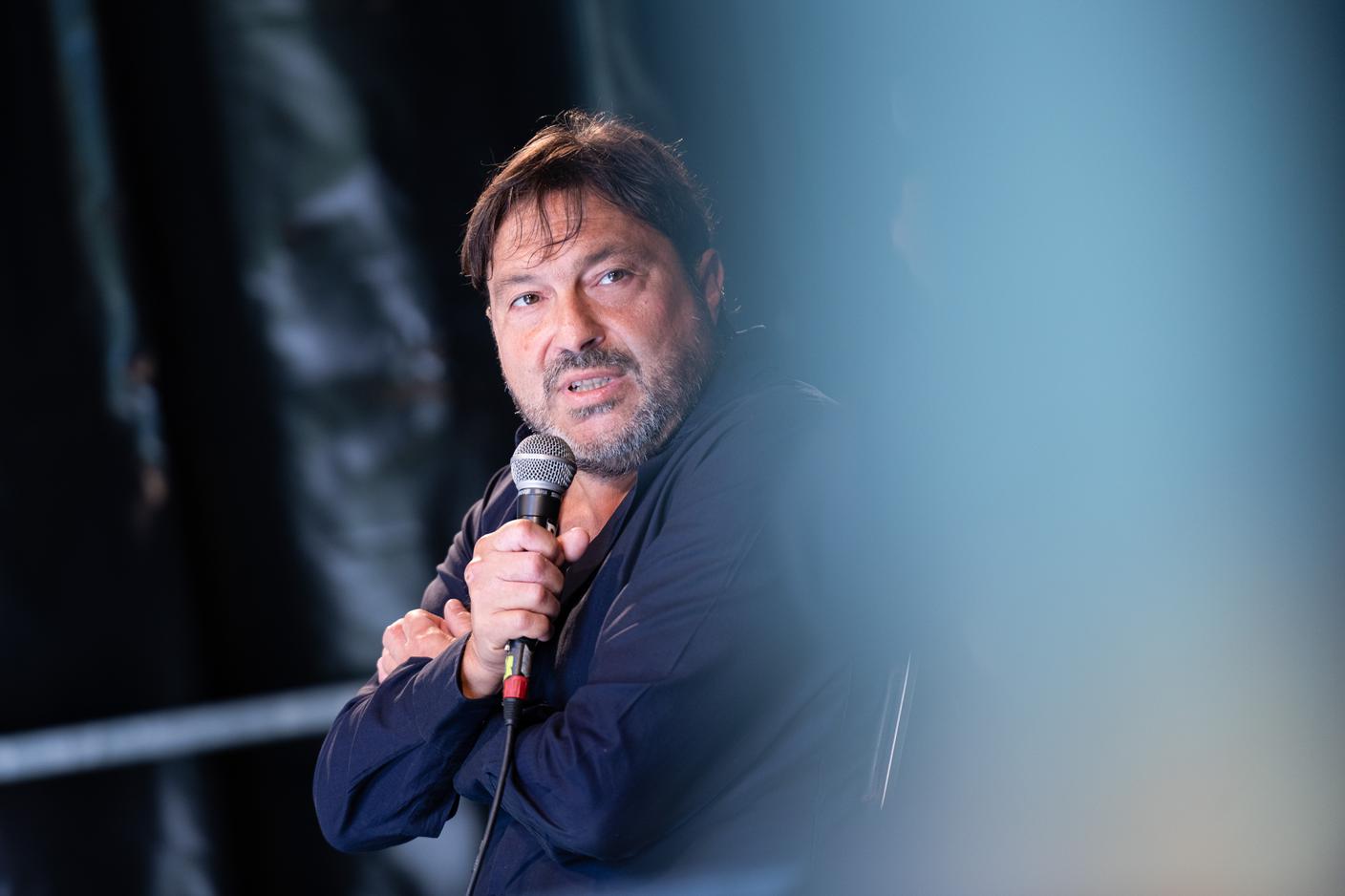 Il giornalista investigativo Sigfrido Ranucci in uno scatto del 2020 all'Endorfine Festival a Lugano