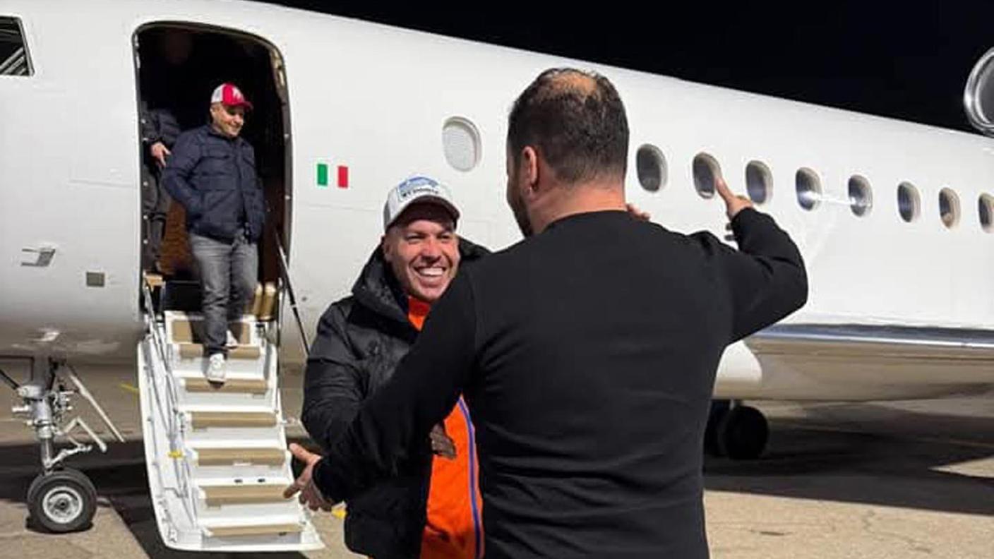L'arrivo a Tripoli lo scorso 21 gennaio con un volo di Stato italiano del generale libico Osama Najim Almasri