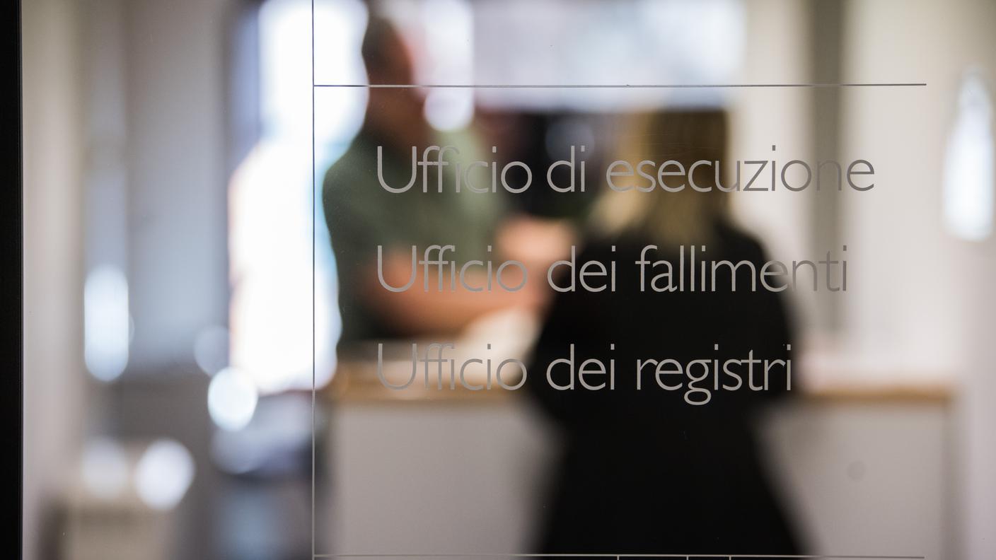Nella foto l'interno di un ufficio dei fallimenti ticinese