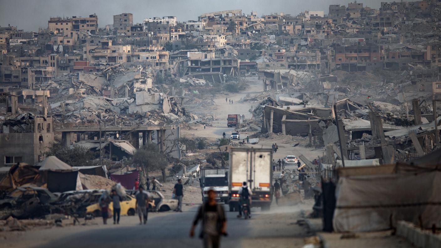 Un'immagine di Khan Yunis, nella Striscia di Gaza