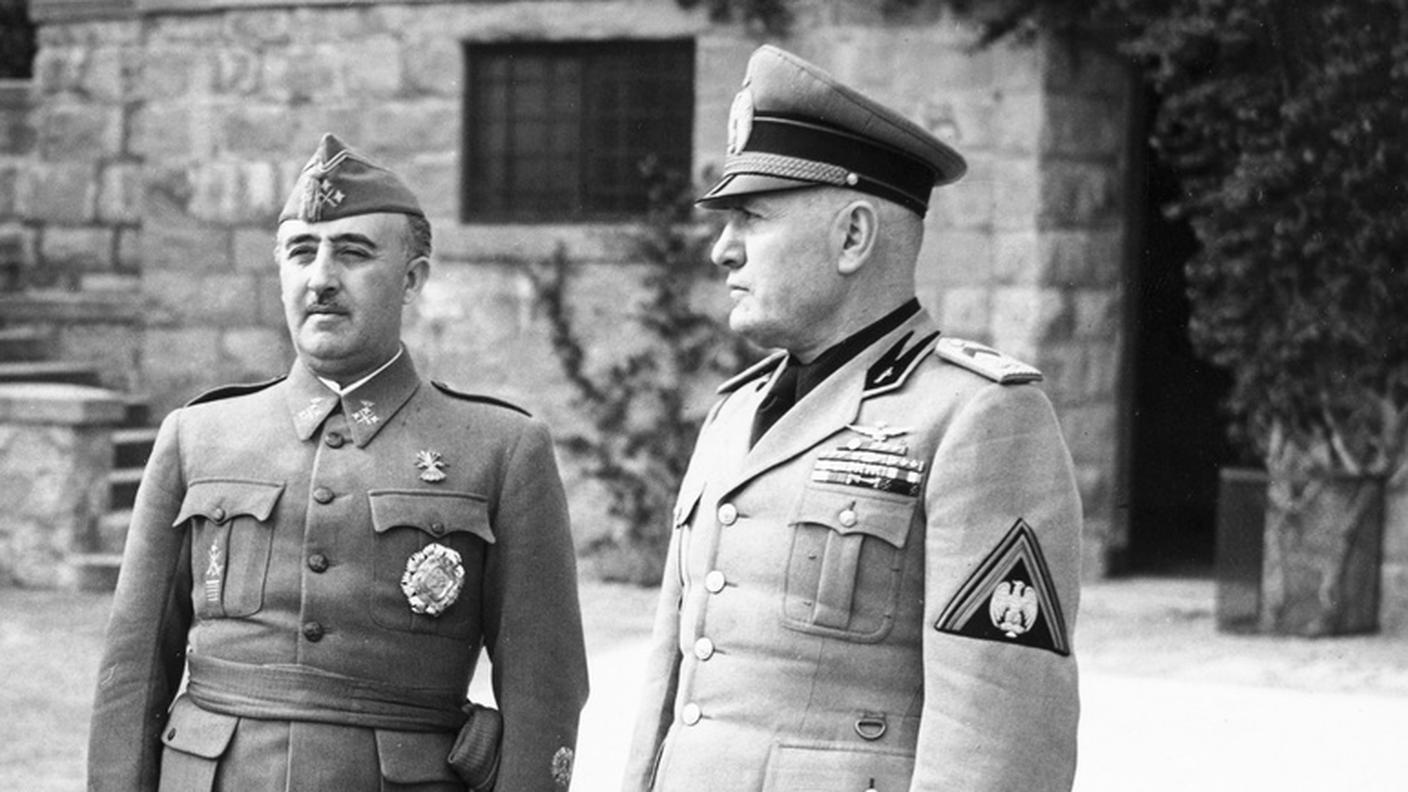 Francisco Franco e Benito Mussolini (Bordighera, Italia, 12 febbraio 1941)