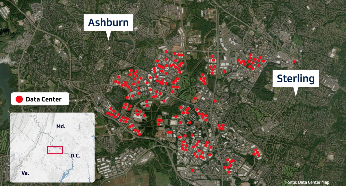 I data centers a Sterling e Ashburn, Virginia