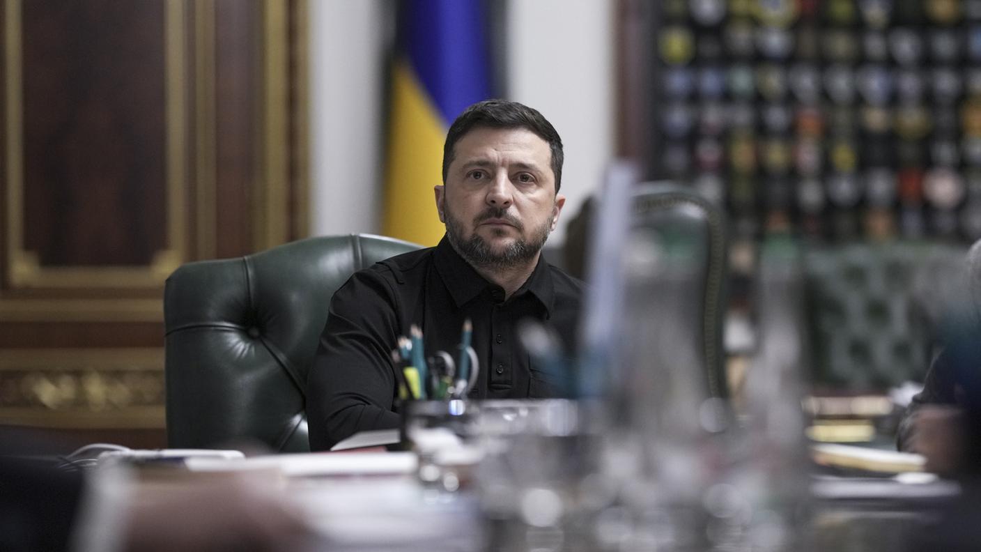 Volodymyr Zelensky in un recente incontro con i media a Kiev