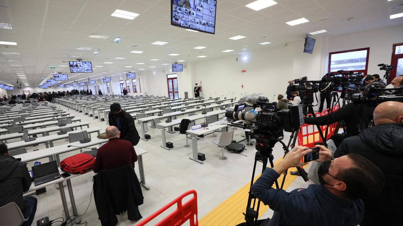 L'aula bunker costruita appositamente a Lamezia Terme