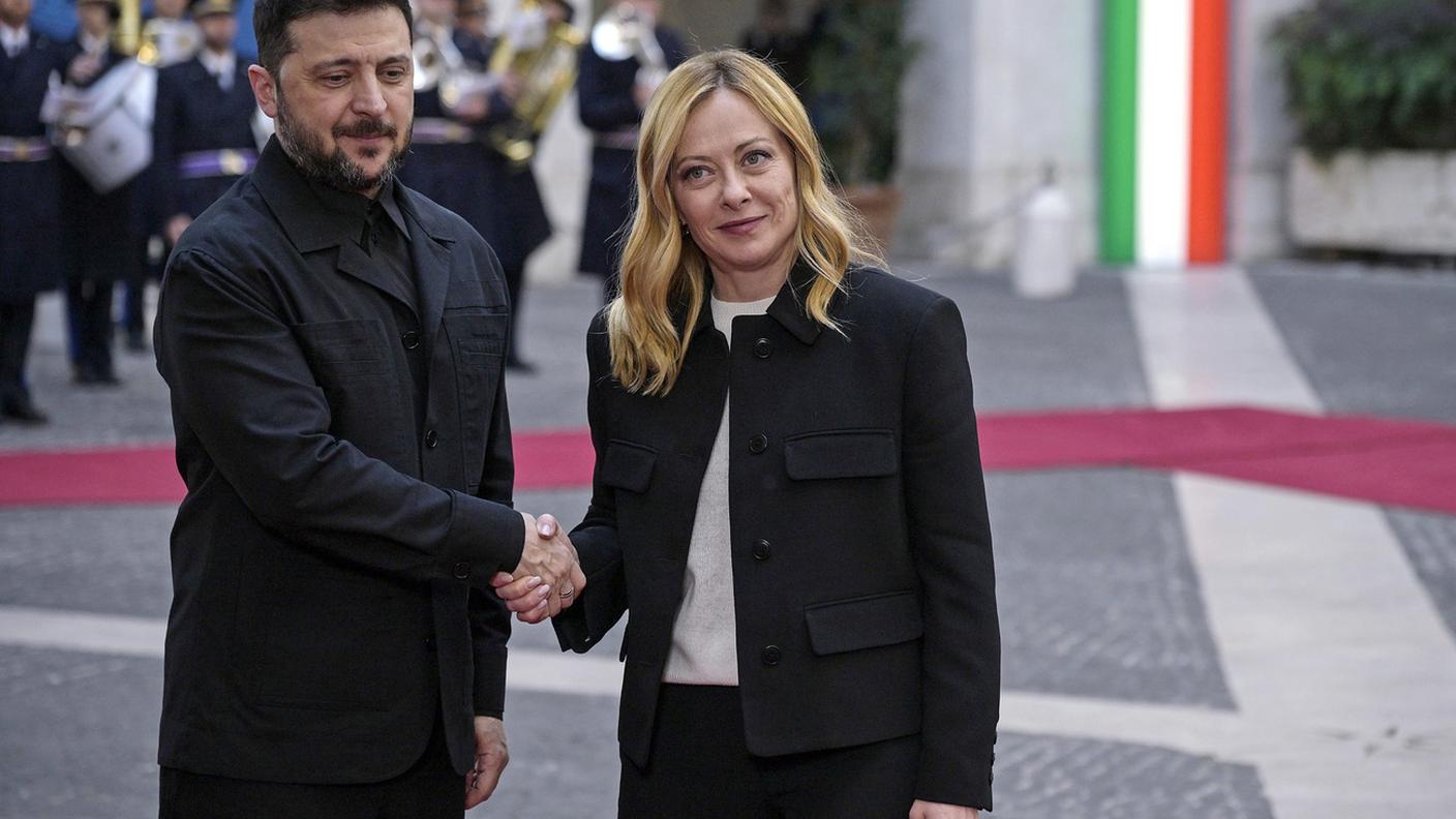 Zelensky da Giorgia Meloni