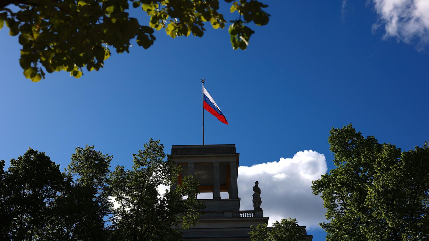 L'ambasciata russa a Berlino, in una veduta esterna