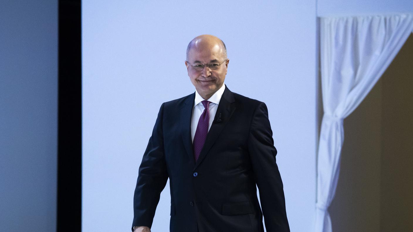Barham Salih nel 2020 a Davos