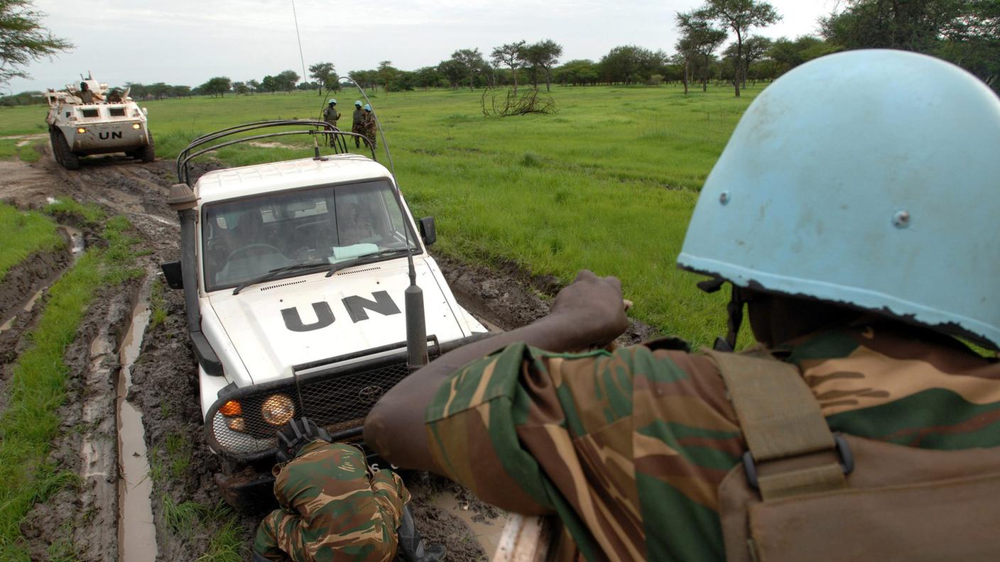 Caschi blu ONU in una foto d'archivio