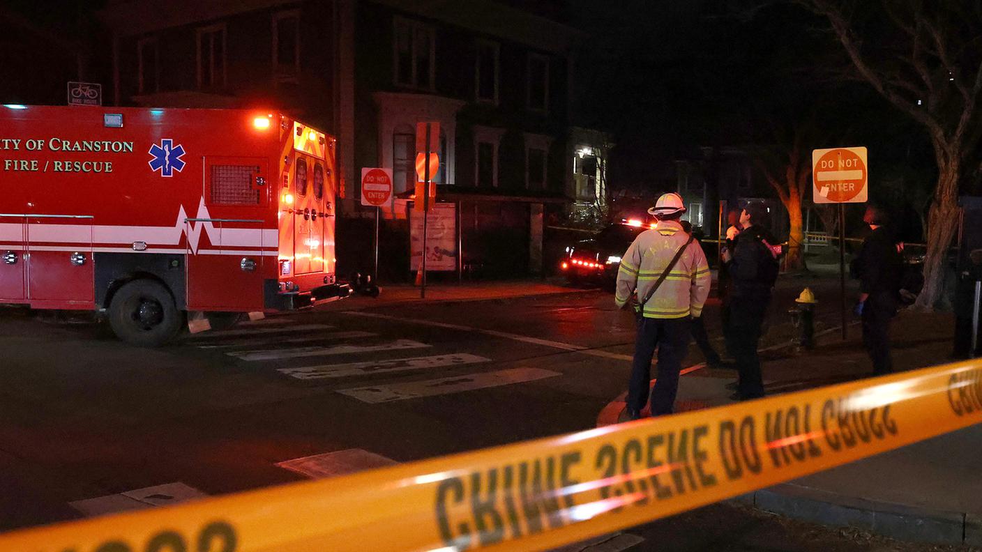 La zona vicino al luogo della sparatoria