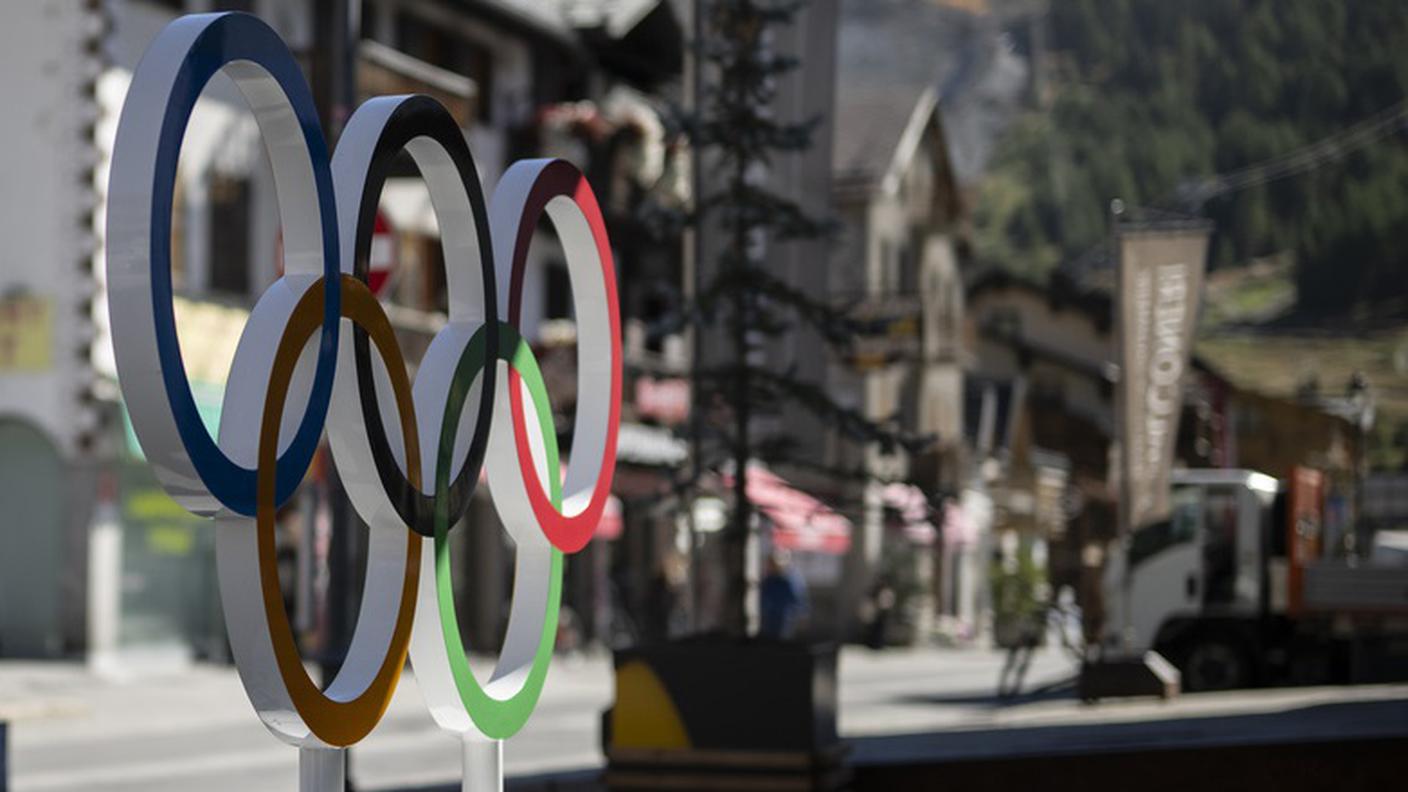 Il simbolo olimpico a Livigno