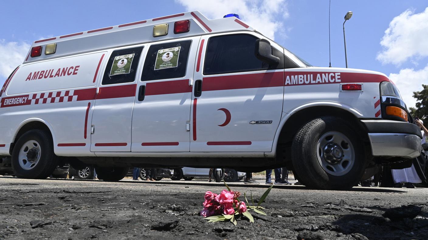 Un'ambulanza a Sidon nel 2024