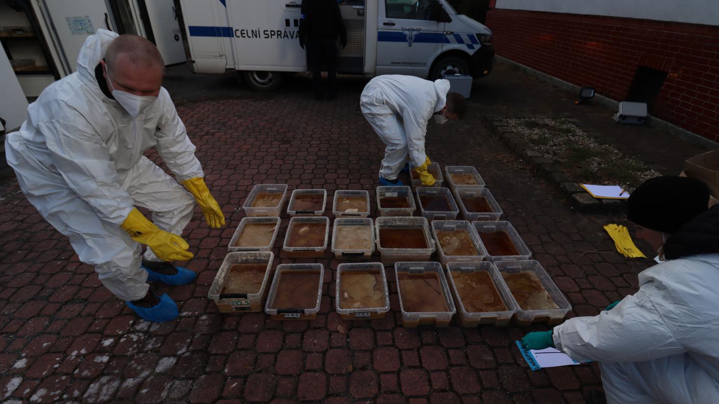 La polizia della Repubblica Ceca in azione contro lo spaccio di droga sintetica