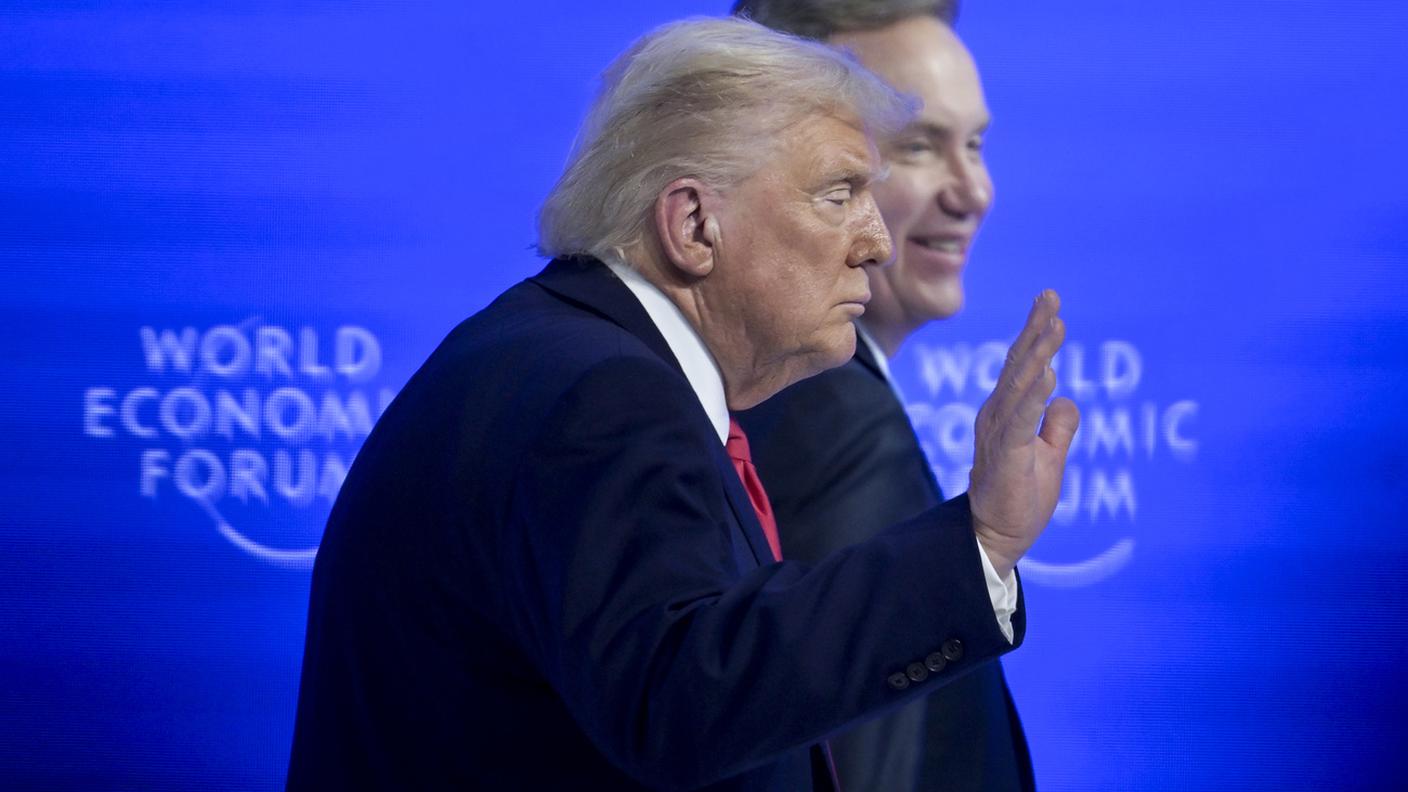 Børge Brende con Donald Trump, il principale protagonista del WEF 2026