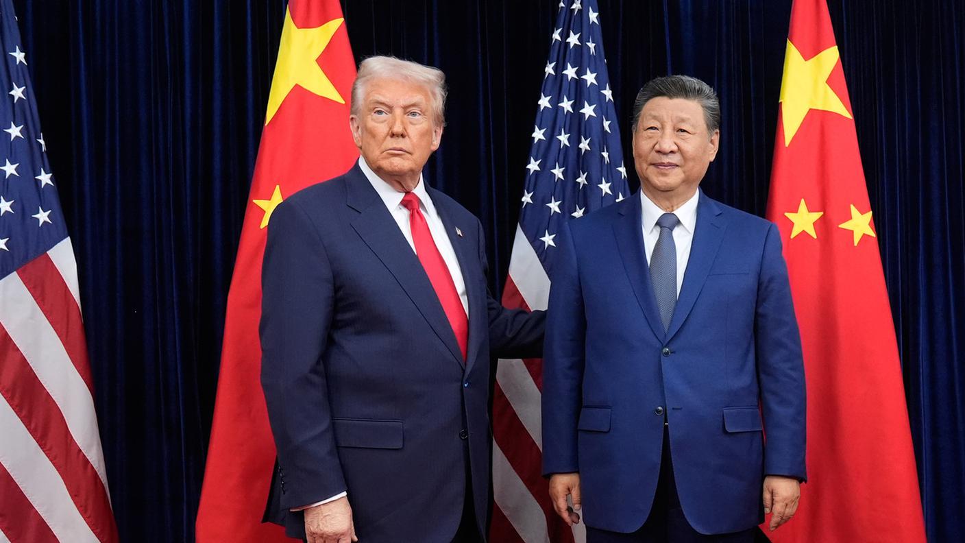 Donald Trump e Xi Jinping fotografati a Busan, Corea del Sud, 30 ottobre 2025