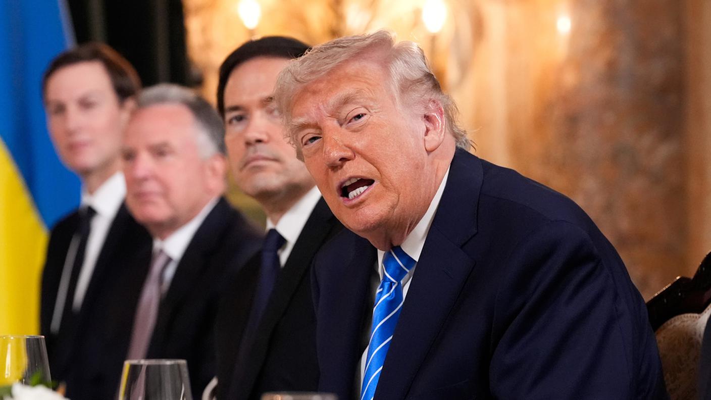 Da sinistra: Jared Kushner, Steve Witkoff, Marco Rubio, Donald Trump