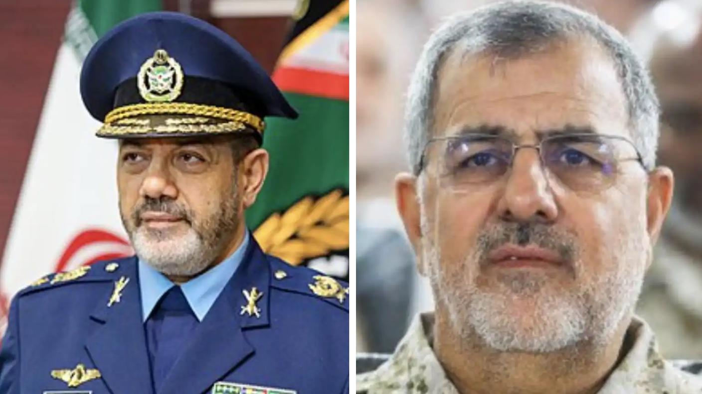 Il ministro della Difesa Aziz Nasirzadeh e il comandante delle Guardie Rivoluzionarie, Mohammad Pakpour