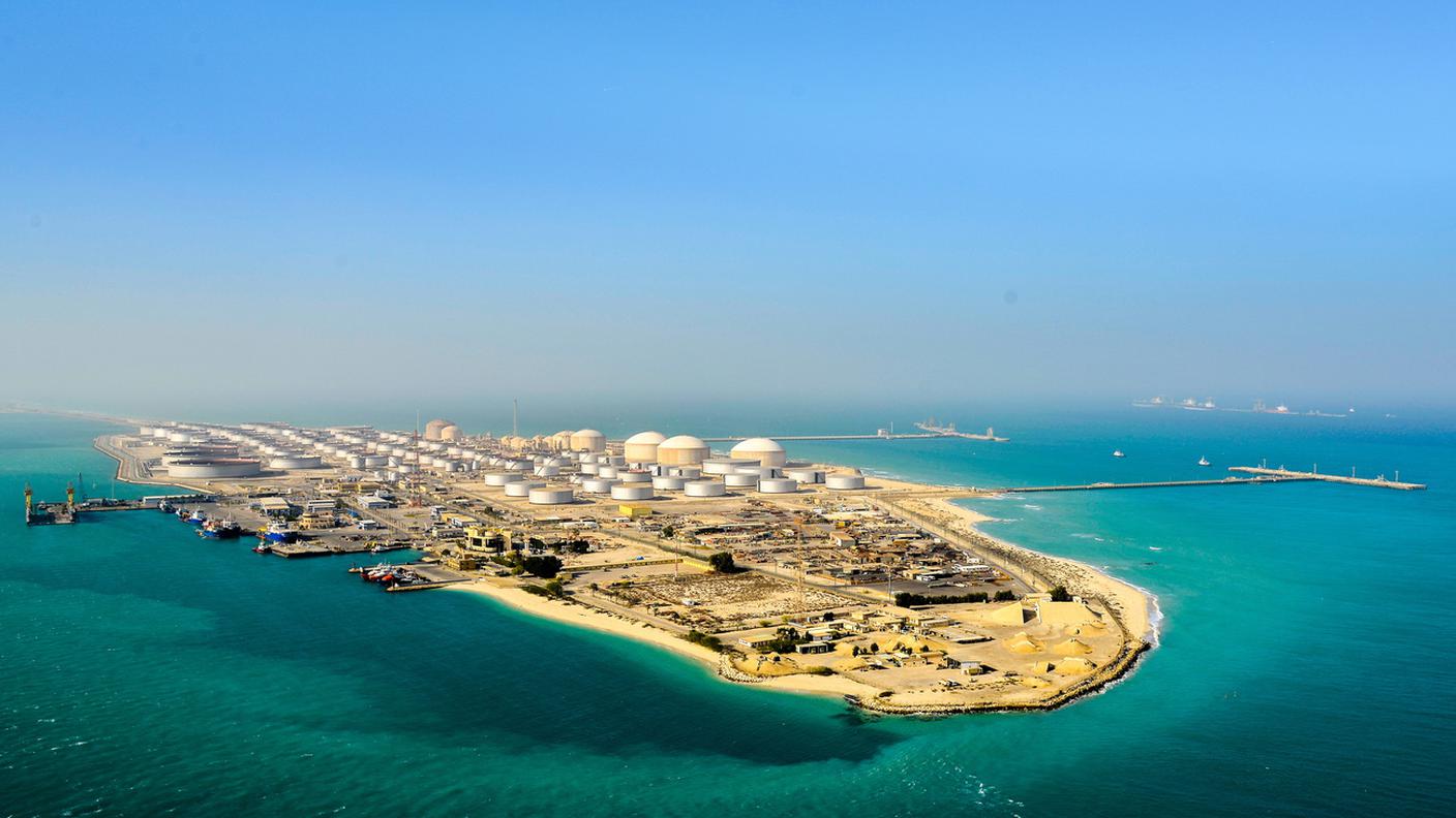 La raffineria di Ras Tanura in Arabia Saudita