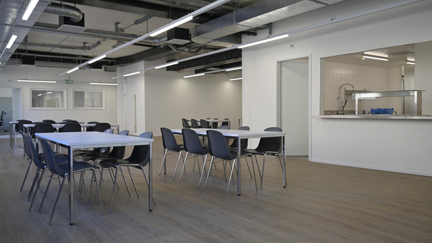 Il soggiorno e la cucina all'interno della nuova struttura