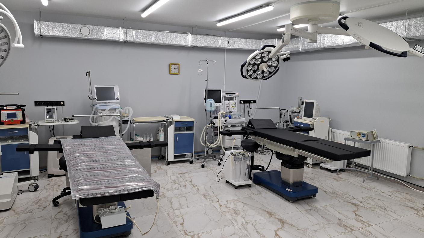 Una sala della clinica sotterranea a Kherson