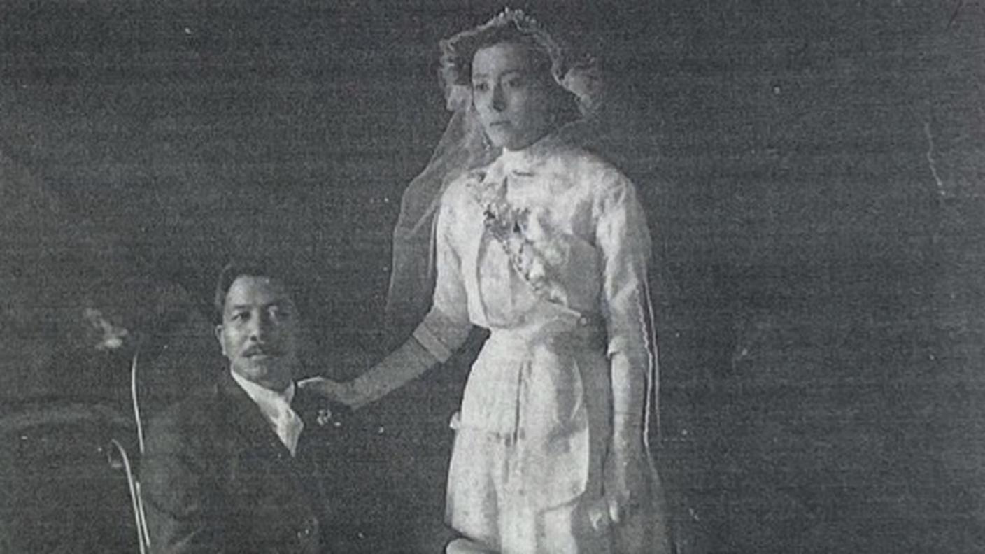 Juan Lee Cuan e Maria Ignacia Chairez nel giorno del loro matrimonio nel 1915