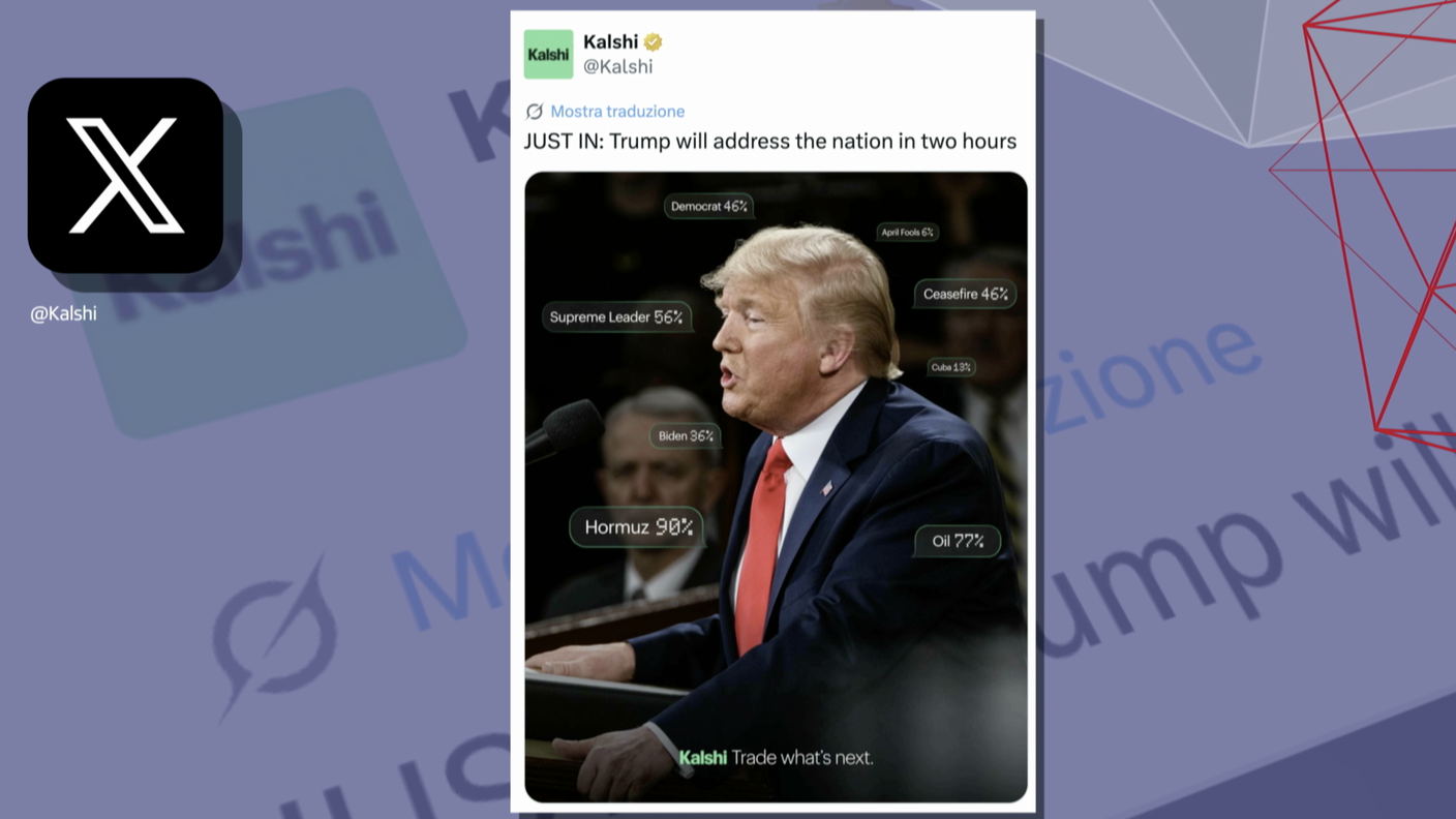 Una pubblicità online di Kalshi