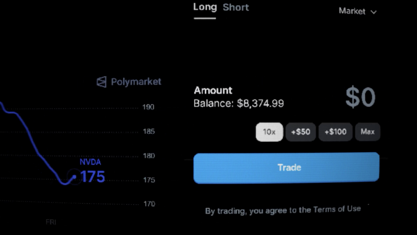 Una pubblicità di Polymarket