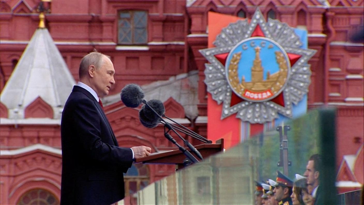 Vladimir Putin durante il suo discorso